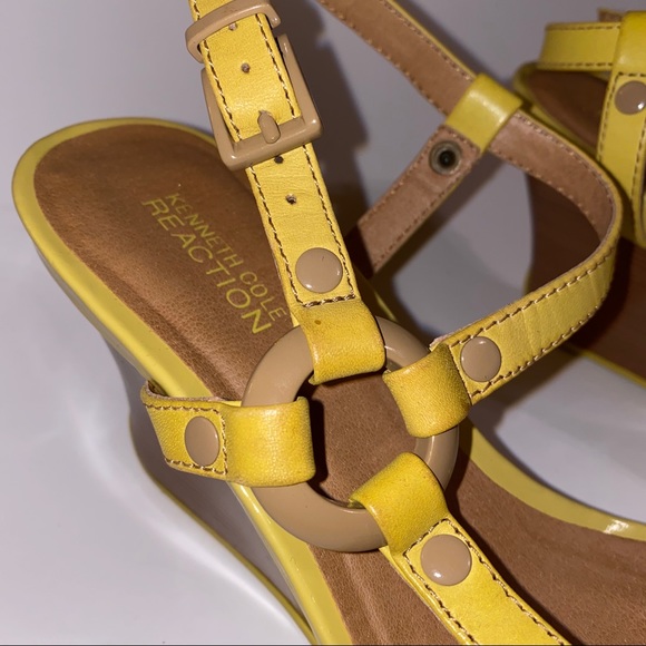 Kenneth Cole Reaction wedge leather sandal - Picture 3 of 7